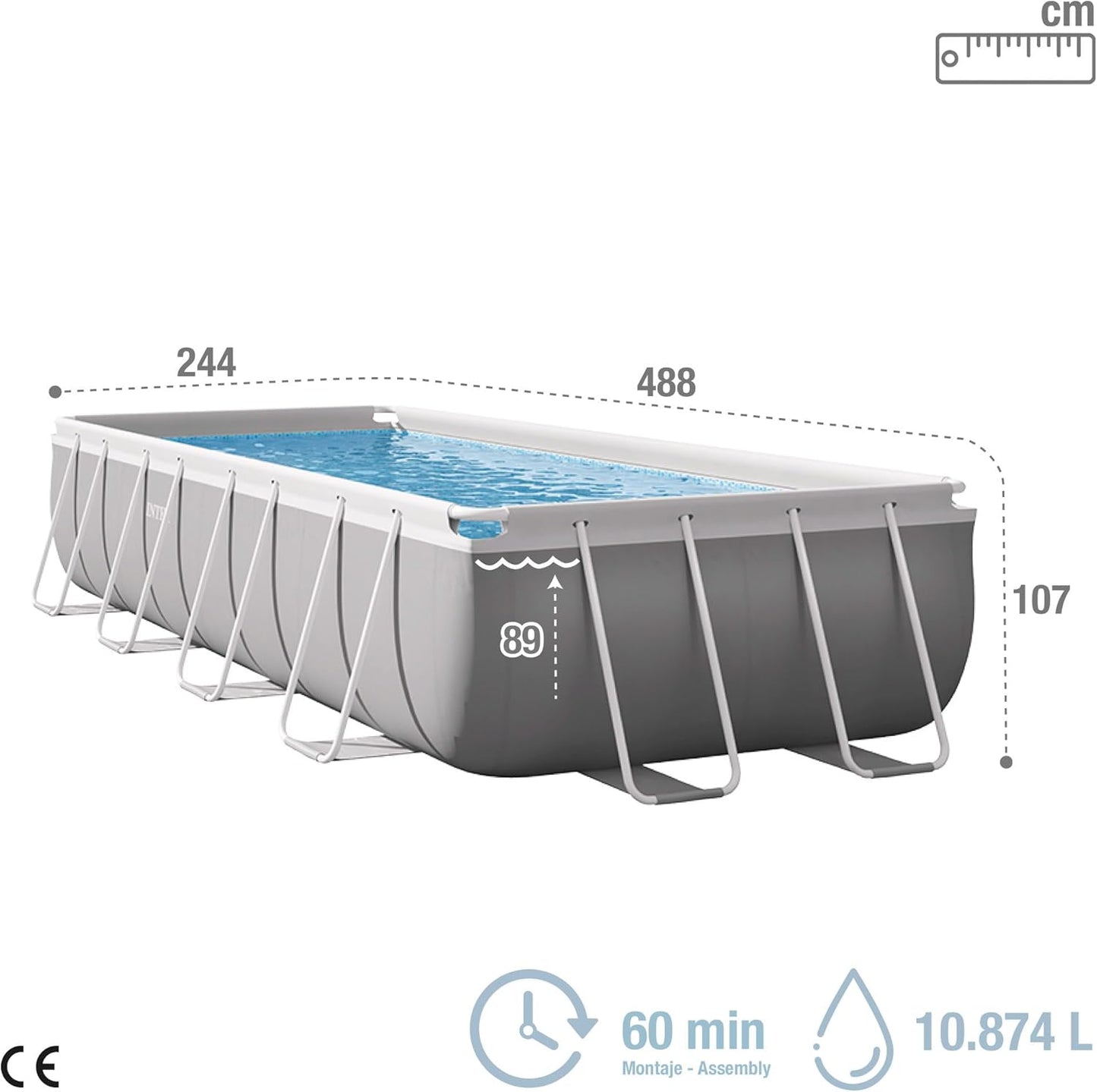 Intex Prism Frame rechteckiger Schlauchpool 4,88 x 2,44 x 1,07 m