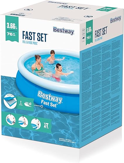 Selbsttragender Bestway Fast Set Rundpool 366 x 76 cm